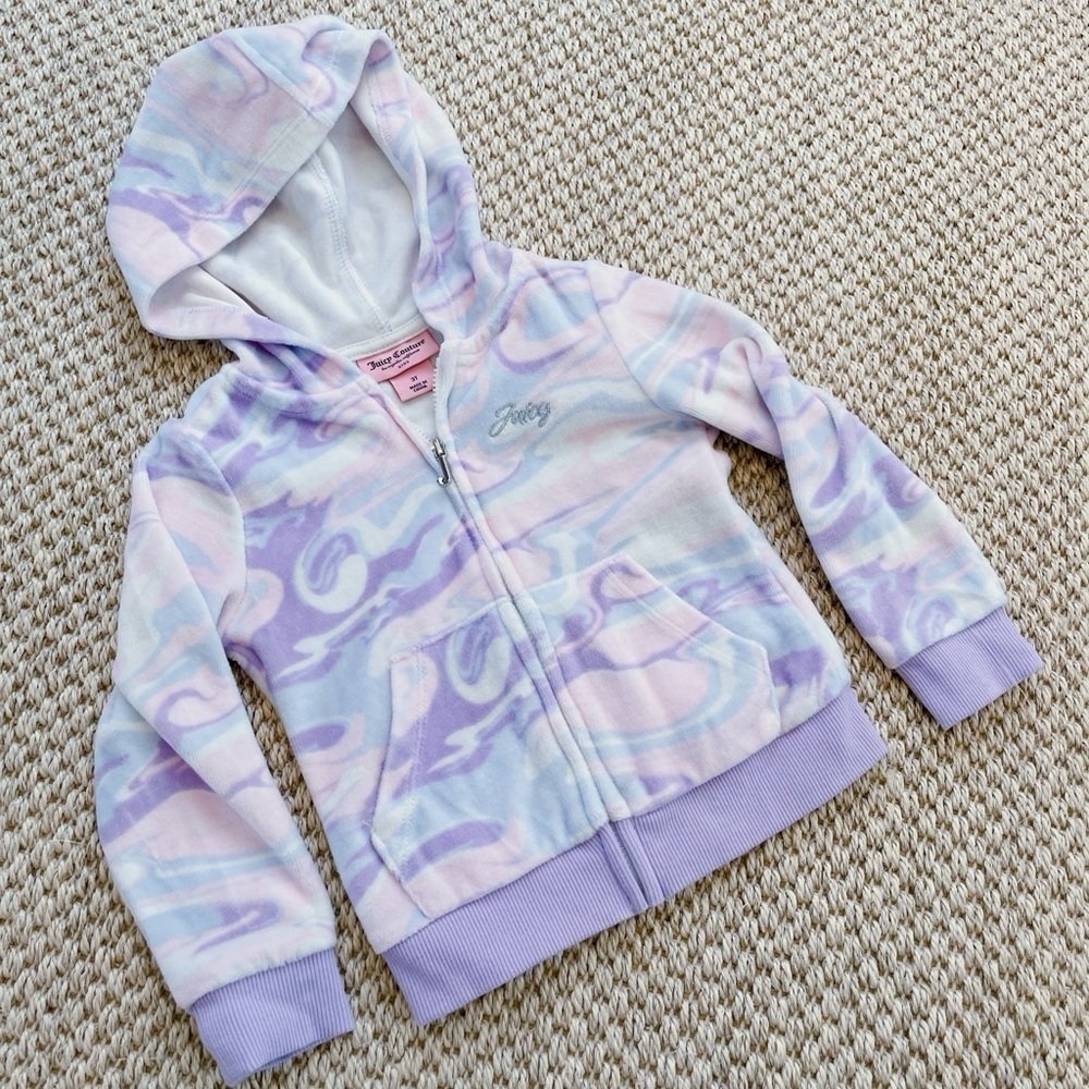 Juicy Couture 3T GirlsTie-Dye Full Zip Hoodie